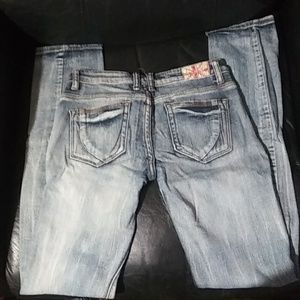 Machine Women's Skinny Jeans - Light Blue